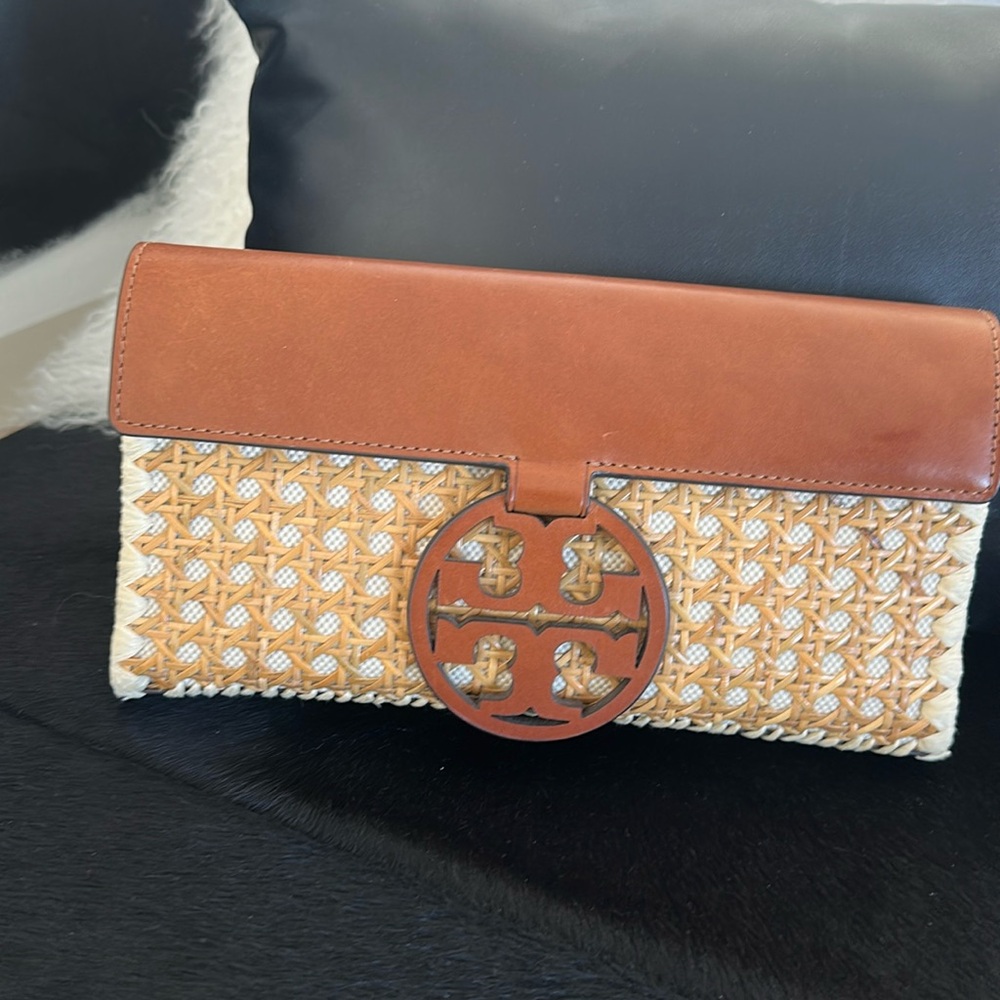 Tory Burch Miller Rattan Clutch